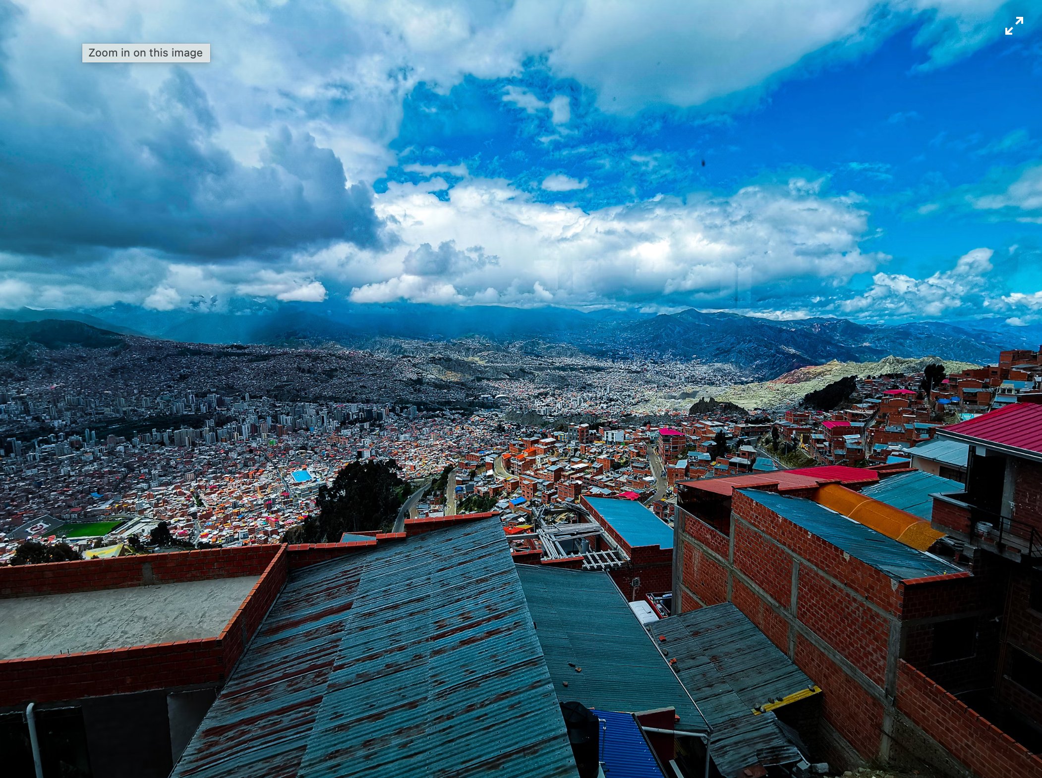 View over the rooftops of La Paz, Bolivia